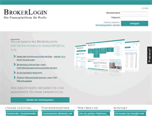 Tablet Screenshot of broker-login.de